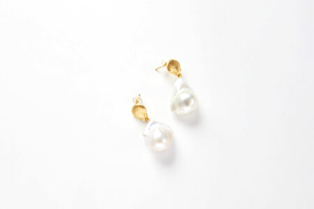 Sea Gift Earrings - Baroque Freshwater Pearls in 18K Gold-Plated S925 Sterling Silver