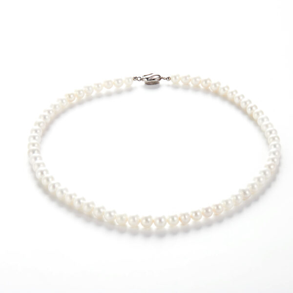 Graceful Aura Necklace - Delicate Freshwater Pearls with 925 Sterling Silver Clasp A Necklace of Gentle Radiance