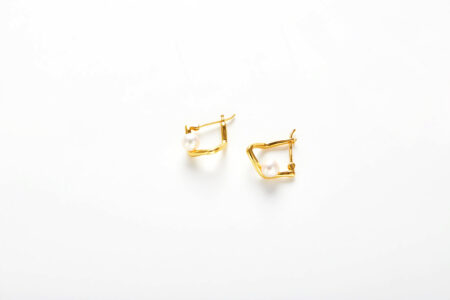 First Glance Earrings — Freshwater Pearl in 18K Gold-Plated S925 Sterling Silver