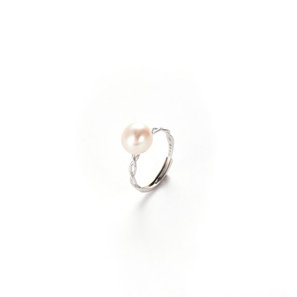 Pearl Crown Ring — Adjustable Freshwater Pearl (Gold / Silver)