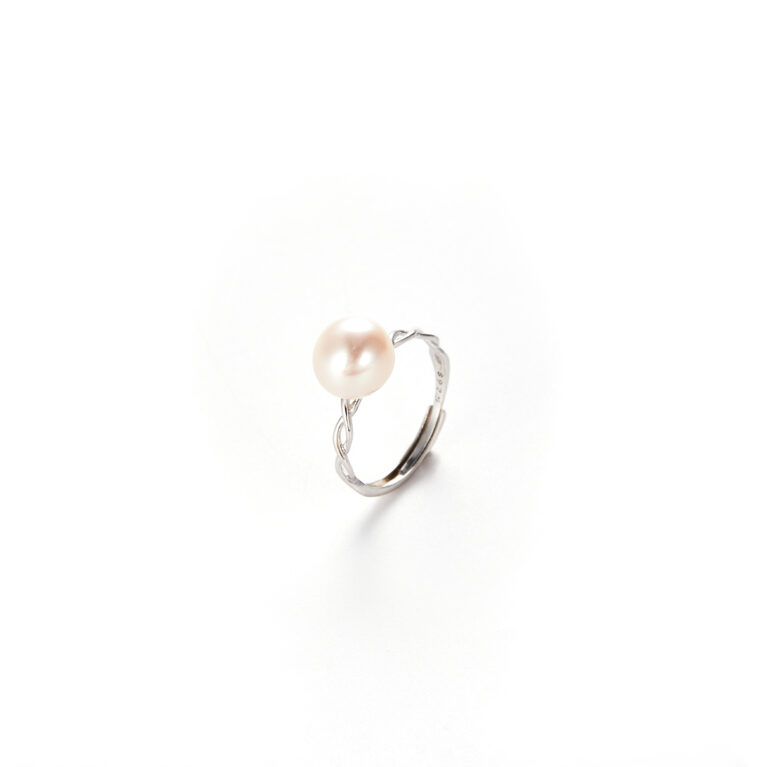 Pearl Crown Ring — Adjustable Freshwater Pearl (Gold / Silver)