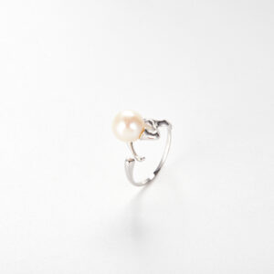 Pearl Branch Ring - Adjustable Freshwater Pearl (Gold / Silver)